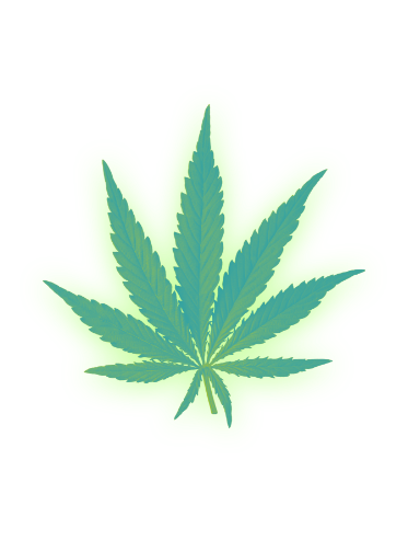 Glowing Pot Leaf Green Thumb